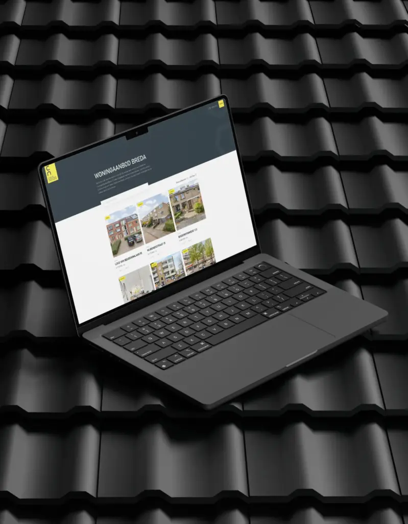 Website van Makelaar in Breda op een laptop